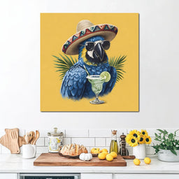 Tropical Fiesta Parrot Vibes - NicheCanvas
