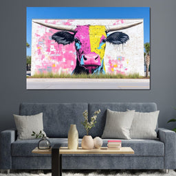 Street Art - Cute Horns - NicheCanvas