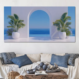 Mediterranean Tranquil Archway - NicheCanvas