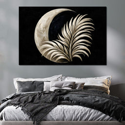 Crescent Shadow Over The Fallen Frond - NicheCanvas