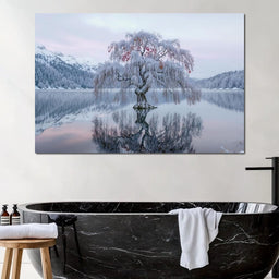 Willow of the Frosted Lake - TooplesArt - NicheCanvas