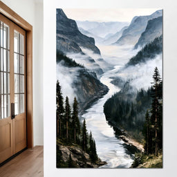Where Silent Waters Meet The Peak - NicheCanvas