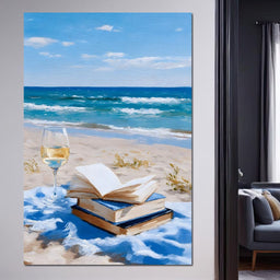 Seaside Pages and Golden Sip - NicheCanvas