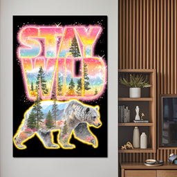 Wild Bear Forest Stay Wild - NicheCanvas