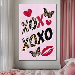 Leopard Kiss XO Butterfly Love - NicheCanvas