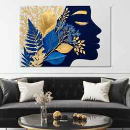 Golden Leaf Silhouette Dreams - NicheCanvas