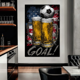 USA Soccer Beer Mugs Goal - NicheCanvas