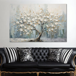 Petals of Alabaster Beauty - NicheCanvas