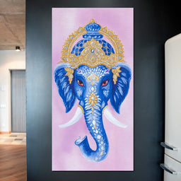 Royal Sapphire Ganesha Blessing - NicheCanvas