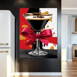 Espresso Martini Red Bow - NicheCanvas