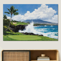 Ocean Breeze Cascade by the Gold Course - NicheCanvas