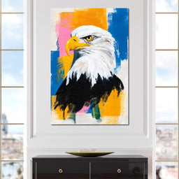Bold Eagle Pop Portrait - NicheCanvas