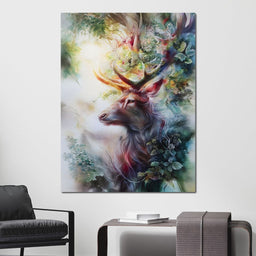 Majestic Forest Elk Guardian - NicheCanvas