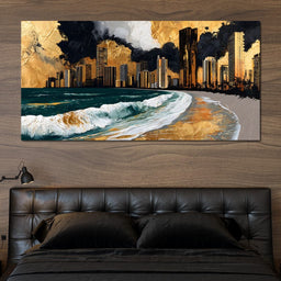 Gilded Towers Beyond The Tides - NicheCanvas