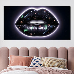 Cosmic Lips Allure of the Night - NicheCanvas