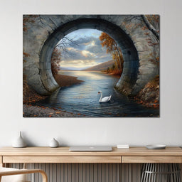 Swan's Passage - TooplesArt - NicheCanvas