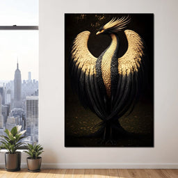 Golden Avian Majesty - NicheCanvas
