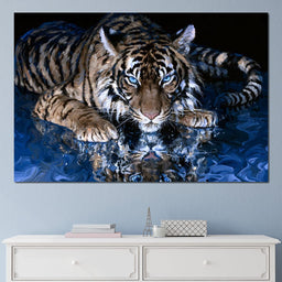 Silent Tiger of the Deep Water - NicheCanvas