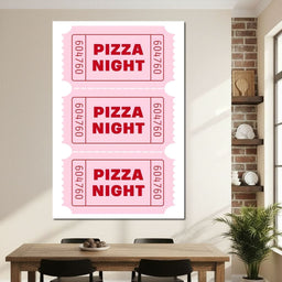 Retro Pizza Night Raffle Tickets - NicheCanvas
