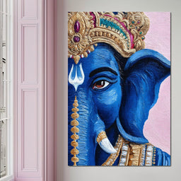 Lord Ganesha Blue Majesty - NicheCanvas