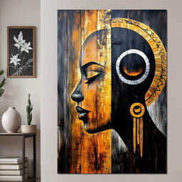 Golden Eclipse Portrait Journey - NicheCanvas