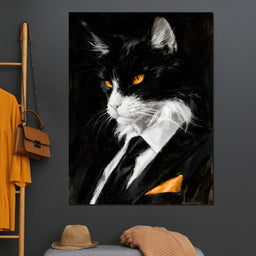 The Calculated Intent of the Feline Mogul - NicheCanvas