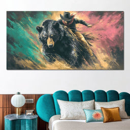 Wild Frontier Bearback Rider Fury - NicheCanvas