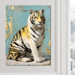 Regal Tiger Portrait Elegance - NicheCanvas