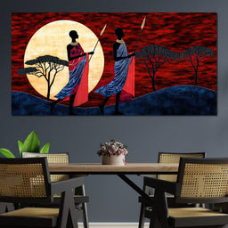 Moonlit Maasai Journey - TooplesArt - NicheCanvas