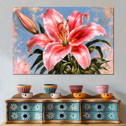 Soft Petals Under A Pale Summer Sky - NicheCanvas