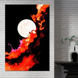 Firestorm Under the Moon - TooplesArt - NicheCanvas