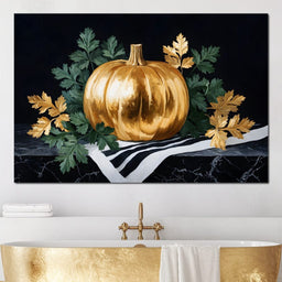 Golden Pumpkin Elegance - NicheCanvas