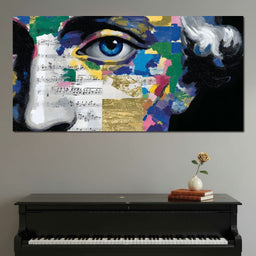 Blue Eye Music Mosaic - NicheCanvas