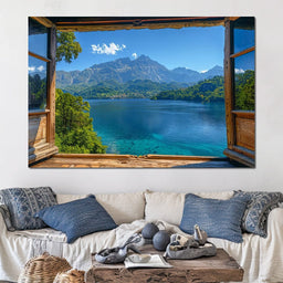 Lakeside Serenity Vista - NicheCanvas