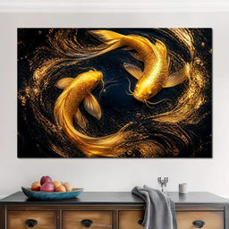 Koi Gold Current - NicheCanvas