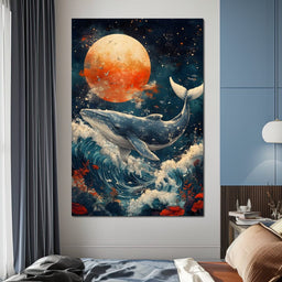Oceanic Moonlit Majesty - NicheCanvas