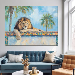 Majestic Lion Palm Retreat - NicheCanvas