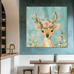 Gentle Fawn Floral Crown - NicheCanvas