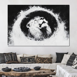 Lion's Majestic Ascent - NicheCanvas