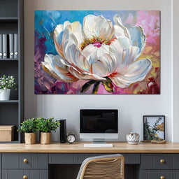 Alabaster Blossoming Petals - NicheCanvas