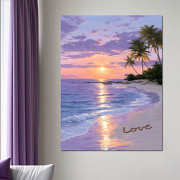 Tropical Dusk Serenity Love - NicheCanvas