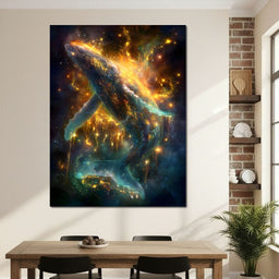 Galactic Whale of Starlight - NicheCanvas