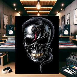 Serpent Crowned Skull Night - NicheCanvas