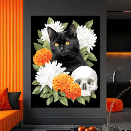 Nocturnal Feline Memento Bouquet - NicheCanvas