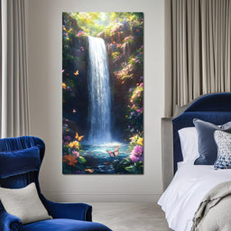 Gentle Cascade of Blossoms - NicheCanvas