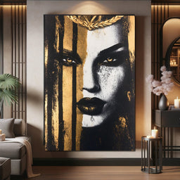 Golden Glance Enigma - NicheCanvas