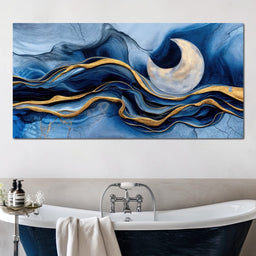 Gold Seam Crescent Tide - TooplesArt - NicheCanvas