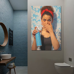 Bathroom Spray Panic - NicheCanvas