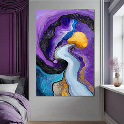 Waves of the Amethyst Sky - TooplesArt - NicheCanvas