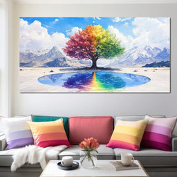 Rainbow Reflections Oasis - NicheCanvas